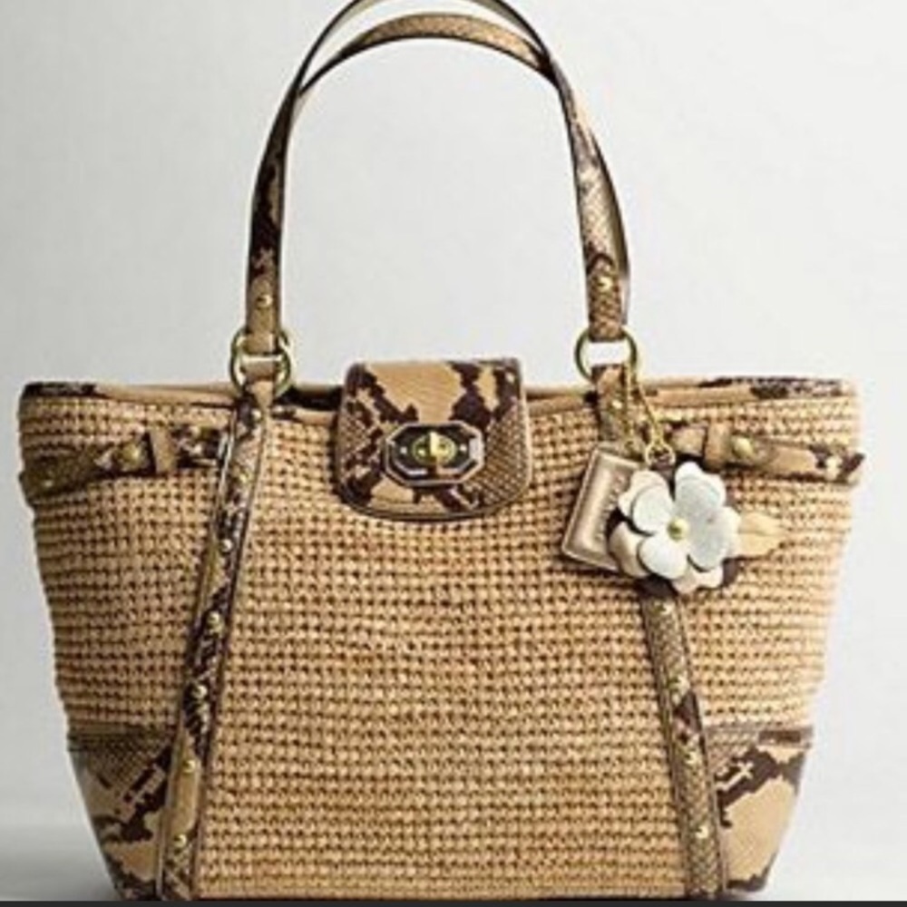 Coach Summer straw Natalie with Python Trim